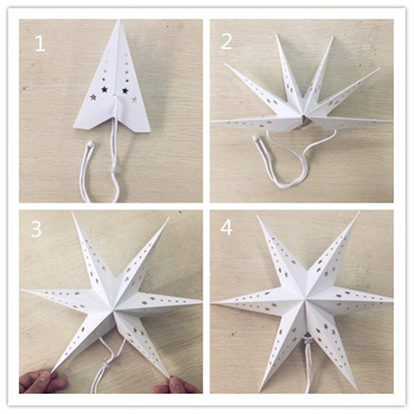Small Star lantern - White paper lantern 12inch