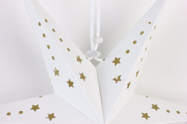 Small Star lantern - White paper lantern 12inch
