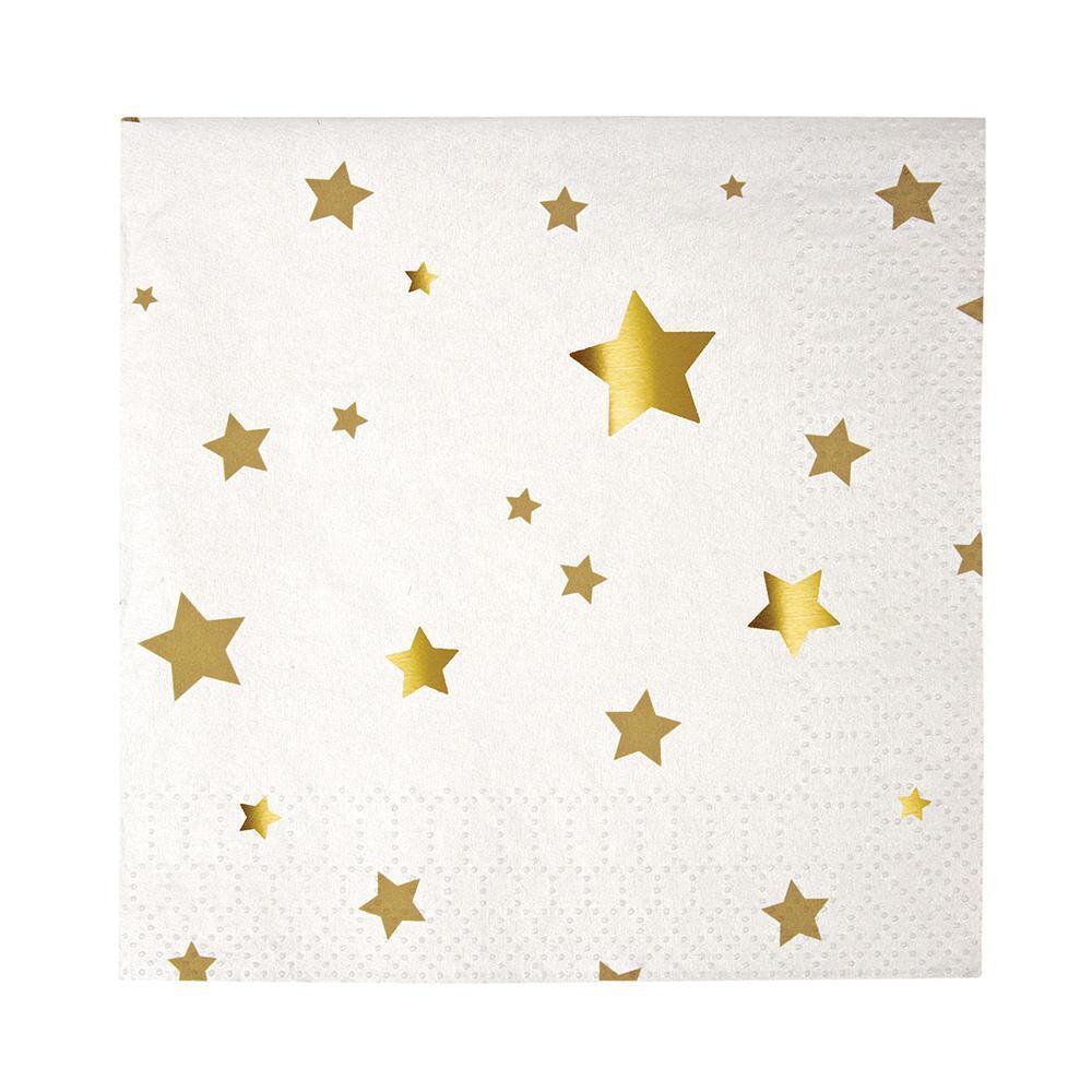 Sparkle Gold Foil Star Napkin - Islamic Party Napkins