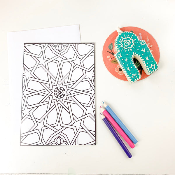 Coloring Greeting Card | DIY Coloring Greeting Card