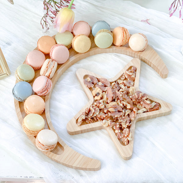 crescent moon and star platter