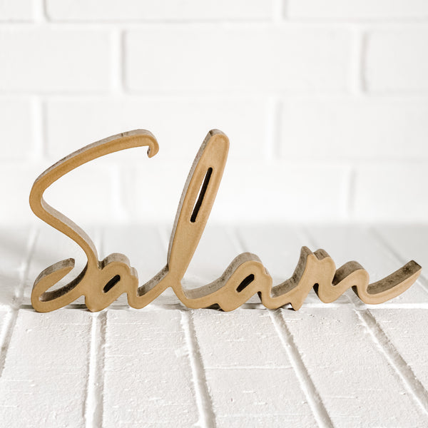 Salam word art - Modern Muslim Home Decor - WithASpin