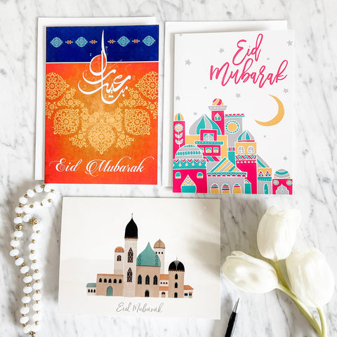 Set of Eid Greeting Card