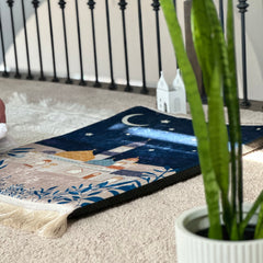 BarakahVille Prayer Rugs for Children - Starry Night Prayer Mat