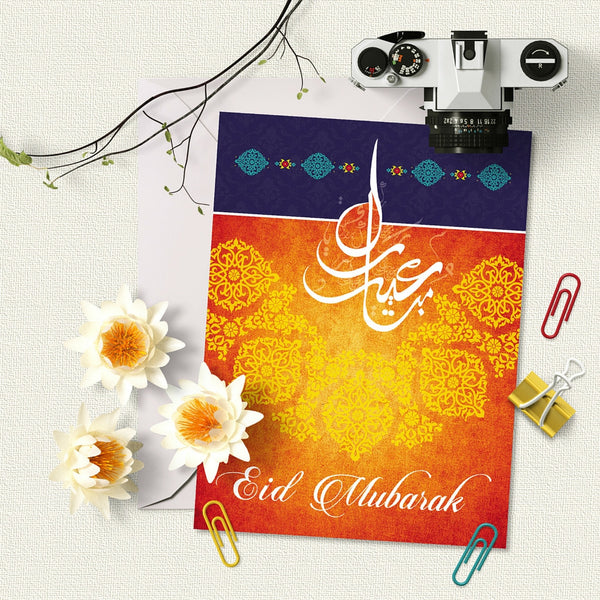 Eid Mubarak Greeting Card for Muslim Holiday