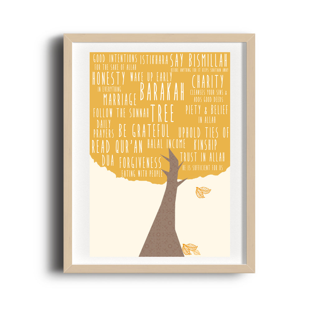 Barakah Tree Art print for Muslim home