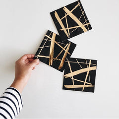 Gold Brush Strokes Napkins