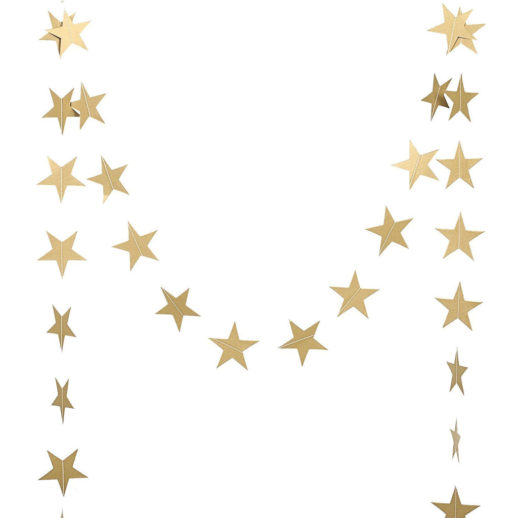 Gold star garland