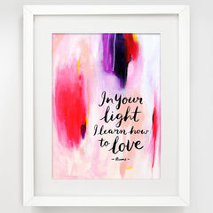 Islamic Wall Art - In Your Light