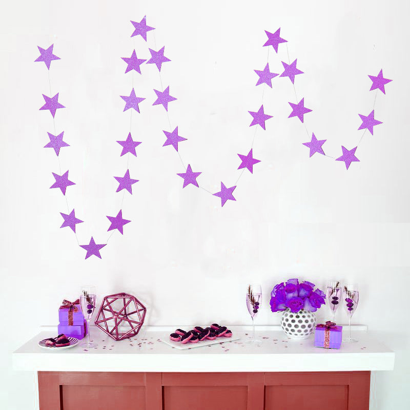 Purple Star Garland