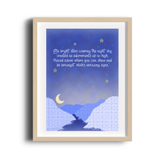 Muslim Kid's Room Art Print - Starry Night