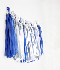Tassel Garland - Ramadan Nights - Blue, White, Silver