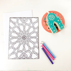 Coloring Greeting Card | DIY Coloring Greeting Card