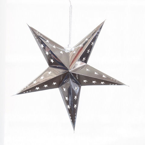 Medium Star lantern - Silver paper lantern 18inch