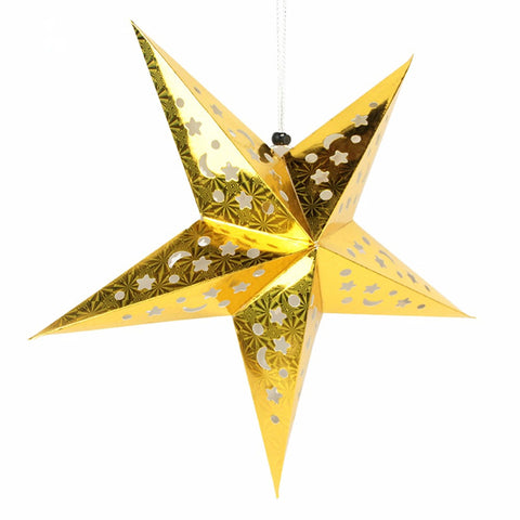 Medium Star lantern - Gold paper lantern 18inch
