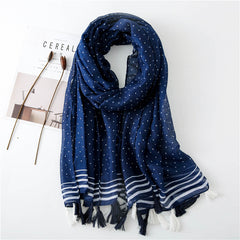 Polka Dot Scarf - Blue | Polka Dot Hijab