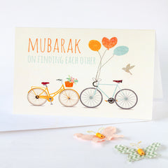 "Mubarak on Finding each other" greeting card for Muslim couples